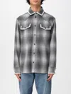 Golden Goose Checked Crochet-trimmed Shirt Jacket In Gray