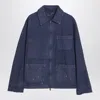 Golden Goose Distressed Denim Jacket In Blue