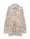 Golden Goose All-over Floral Print Shirt In Silk
