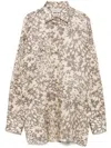 Golden Goose All-over Floral Print Shirt In Silk In Multicolour