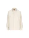 Golden Goose Embellished Collar Long Sleeves Textured Fabric In Papyrus