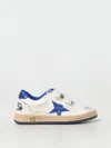 Golden Goose White June Sneakers For Kids With Star And Logo In Weiss