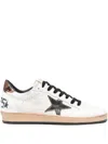 Golden Goose Ball Star Sneakers In White Leather In Multi