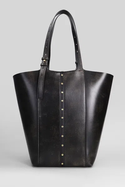 Golden Goose Shopping 24.7 Tote In Black Leather