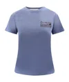 Golden Goose Faded Blue T-shirt With Print On The Chest Women In Blue