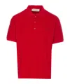 Golden Goose Polo Shirt With Regular Collar And Short Sleeves In Red
