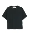 Golden Goose Anthracite Grey T-shirt With Crystals