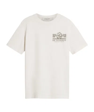 GOLDEN GOOSE GOLDEN GOOSE DELUXE BRAND PRINTED CREWNECK T-SHIRT