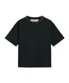 Golden Goose Boxy Cropped T-shirt In Organic Cotton In Burgundy