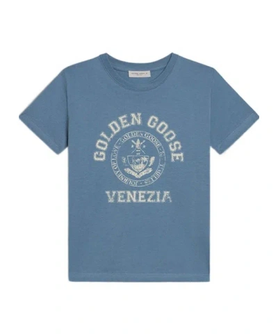 Golden Goose Short-sleeved T-shirt In Blue