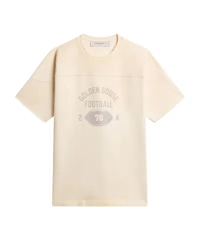 Golden Goose Short-sleeved T-shirt In Traditional White