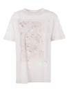 Golden Goose Short-sleeved T-shirt With Print In Neutral