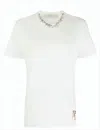 Golden Goose Short-sleeved T-shirt With Sparkling Embellishments In White