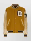 Golden Goose Wool And Leather Bomber Jacket In Brown