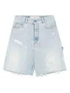 Golden Goose Distressed Denim Bermuda Shorts