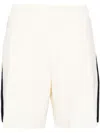 Golden Goose Track Shorts In Antique White+ink Blue