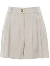Golden Goose Shorts In Dark Olive/vintage White