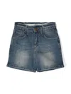GOLDEN GOOSE DENIM SHORTS WITH DISTRESSED FINISH