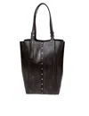 Golden Goose Structured Shoulder Bag In Smooth Calfskin Leather In Black