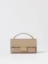 Golden Goose Deluxe Brand Structured Handbag With Gold-tone Clasp And Versatile Straps In Dark