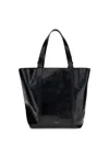 Golden Goose Adjustable Strap Shoulder Bag With High Shine Finish In Black