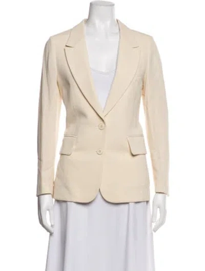 Pre-owned Golden Goose Silk Blazer In White