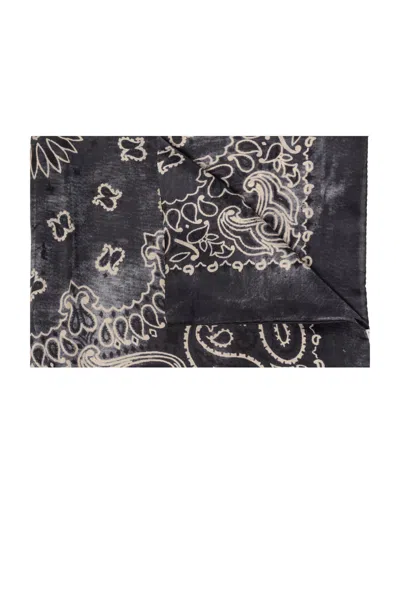 Golden Goose Silk Scarf In Grey