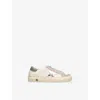 Golden Goose Silver Com Kids' May Leather Low-top Trainers Eur 38 / 5 Uk In Silver Com