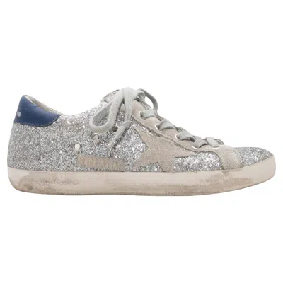 Pre-owned Golden Goose Silver  Low-top Glitter Sneakers Size 38