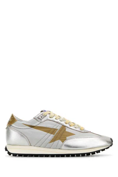 Golden Goose Silver Lace Up Sneakers