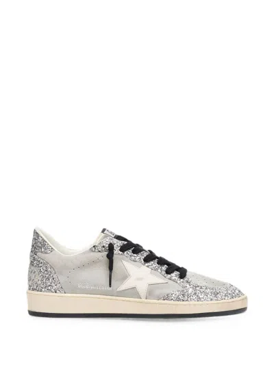 Golden Goose Silver Leather Flat Shoes