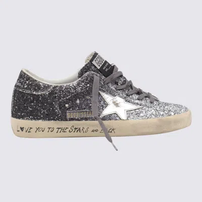 GOLDEN GOOSE GOLDEN GOOSE SILVER LEATHER SUPER STAR SNEAKERS