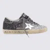 Golden Goose Sparkling Low Top Sneakers With Star Emblem In Metallic