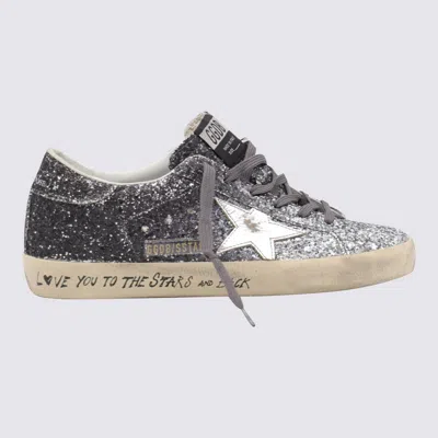 GOLDEN GOOSE GOLDEN GOOSE SILVER LEATHER SUPER STAR SNEAKERS