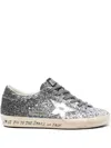Golden Goose Super-star Classic With List Glitter Upper Toe Tongue And Heel Laminated Star Sneakers Grey In Silver