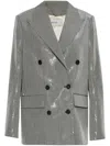 GOLDEN GOOSE SILVER SEQUINNED BLAZER