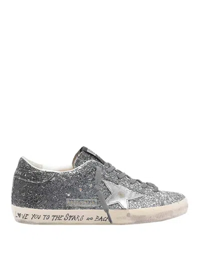GOLDEN GOOSE SILVER SUPERSTAR SNEAKERS