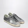 Golden Goose Super-star Classic With List Glitter Upper Toe Tongue And Heel Laminated Star Sneakers Grey In Silver