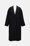 Golden Goose Single-breasted Welt-pocket Coat In Black