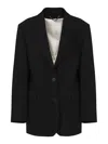 Golden Goose Single Button Front Jacket In Black