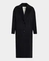 Golden Goose Single-breasted Cocoon Coat In Black