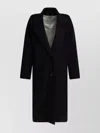 Golden Goose Single-breasted Cocoon Coat Long Sleeves In Black