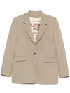 Golden Goose Tailored Blazer Pinstripe Pattern In Beige