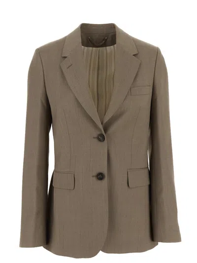 Golden Goose Single Breasted Jacket In Beige