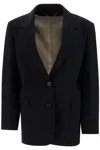 Golden Goose Single-breasted Crepe Bl In Polar Night