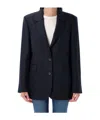 Golden Goose Single-breasted Pin Stripes Blazer In Blue