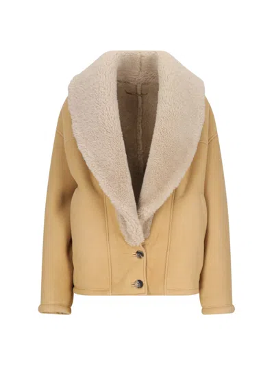 GOLDEN GOOSE SINGLE-BREASTED SHEARLING JACKET