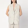 Golden Goose Single-breasted Vest In Wool Blend Women