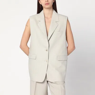 GOLDEN GOOSE SINGLE-BREASTED VEST IN WOOL BLEND