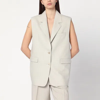 GOLDEN GOOSE SINGLE-BREASTED VEST IN WOOL BLEND